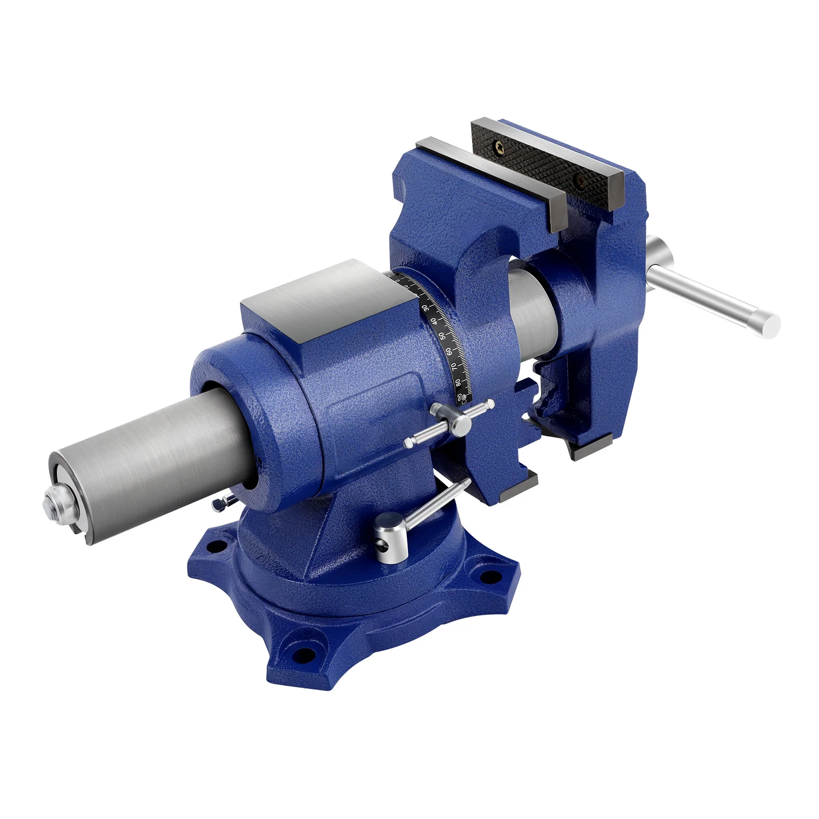 Gusseisen 5-Zoll Multifunktions-Schraubstock für schwere Industrieanwendungen, drehbar, für Flächenschleifmaschinen – Detail 3