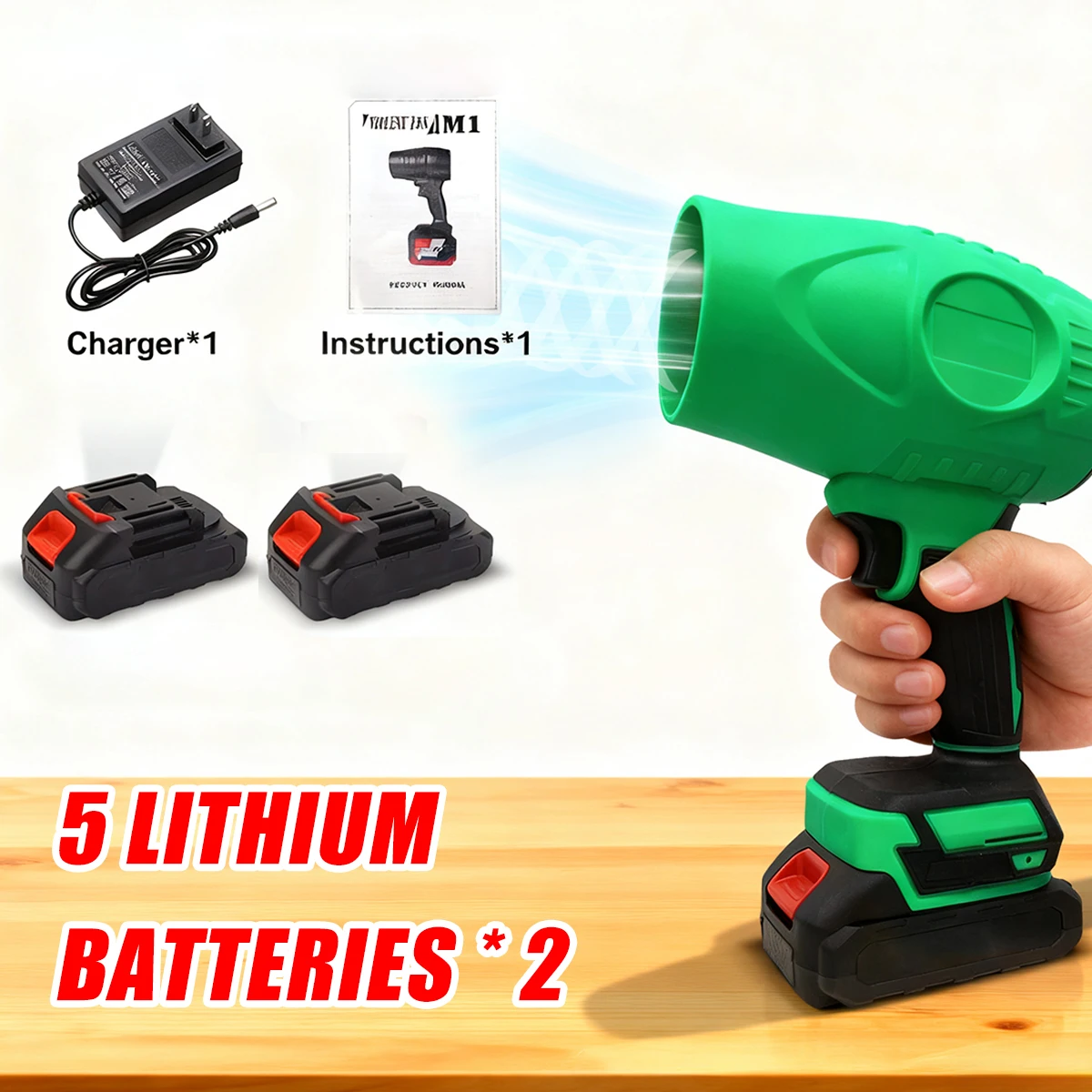 

Турбоструйный фен, электрический беспроводной вентилятор для листьев об/мин, струйная сушилка 21 В, фен, воздуходувка высокого давления, ручной автомобильный вентилятор