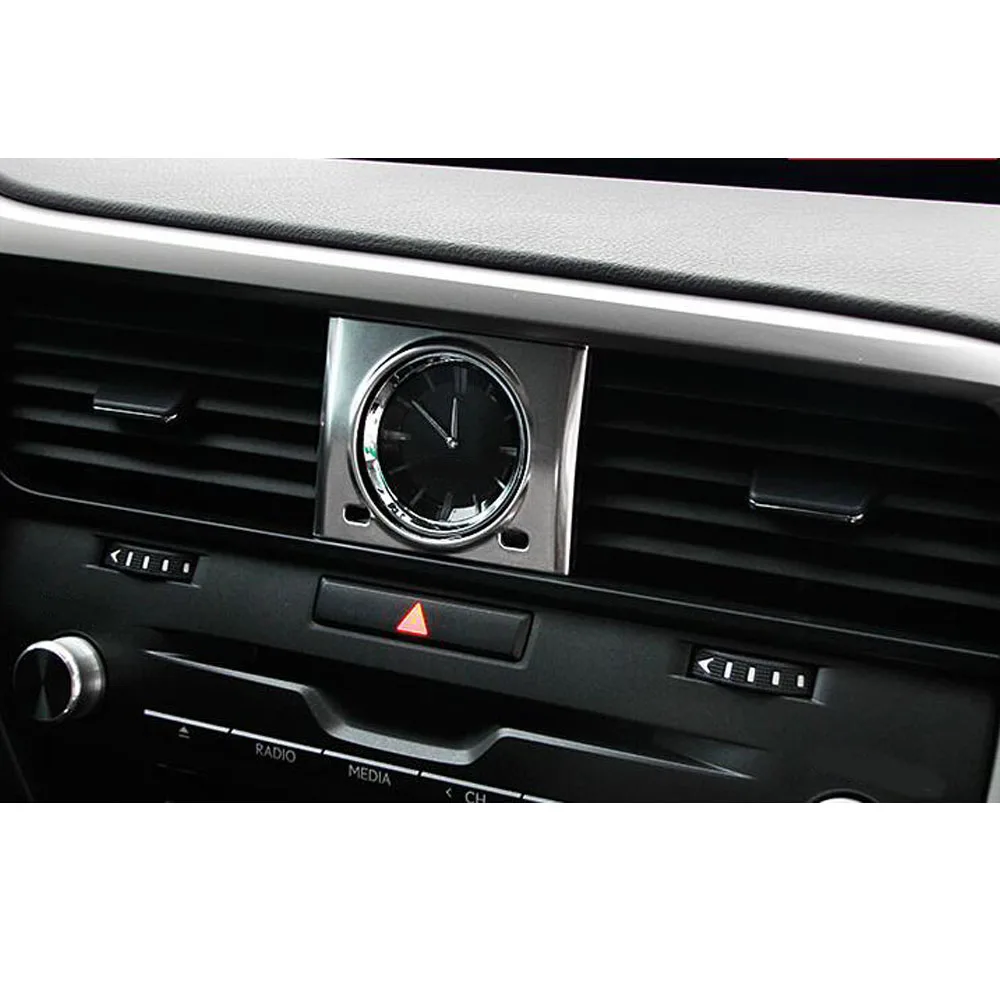 Car Center Console Clock Panel Cover For Lexus RX 200t 300 450h 2016 2017 2018 2019 2020 2021 Frame Trim ABS Matte Accessories view 3