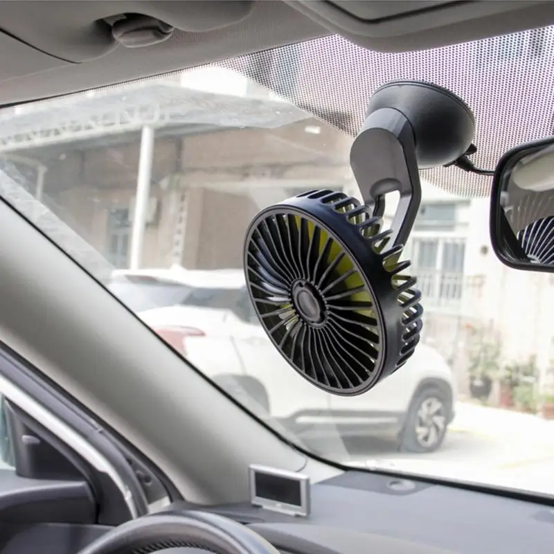  Lightweight 230G Car Fan with Secure Suction Base & Double Mode for Car Cooling