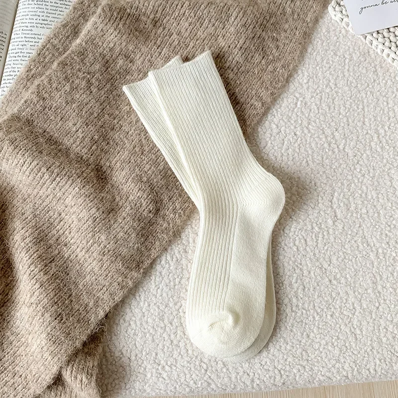 Wool Cashmere Thermal Long Sock for Women Homewear Sleeping Thicken Warm Crew Socks Women Socks Autumn Winter Calcetines Mujer