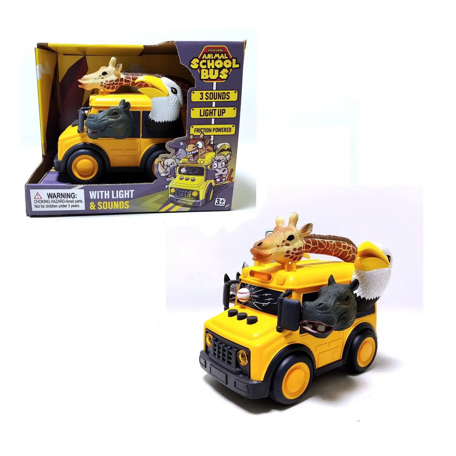 

Creative Toy Car Model Dinosaur Animal Ocean Sound Light Inertia School Bus Kids Educational Toys For Children Gifts