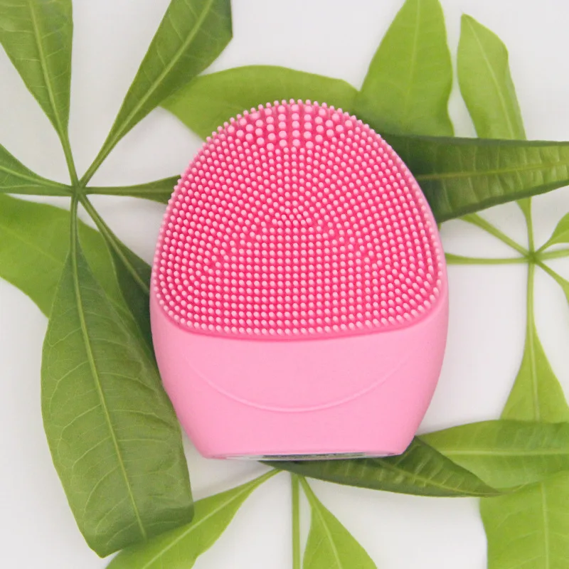 Electric Silicone Facial Brush Cleansing Skin Massager Face Brush Vibration Sonic Cleanser Deep Pore Facial Brush Portable