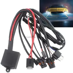 H4 HID LED Wiring Relay Harness For Bi-xenon Lens Bi-led Projector Cables High Low Light Wired 2 Lamps Car Light Accessories DIY