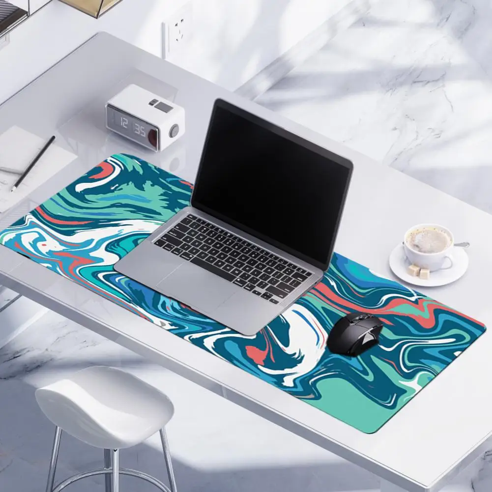 Reusable Mouse Pad Waterproof Foldable Gaming Mouse Pad with Abstract Print Non-slip Natural Rubber Laptop Mousepad for Computer