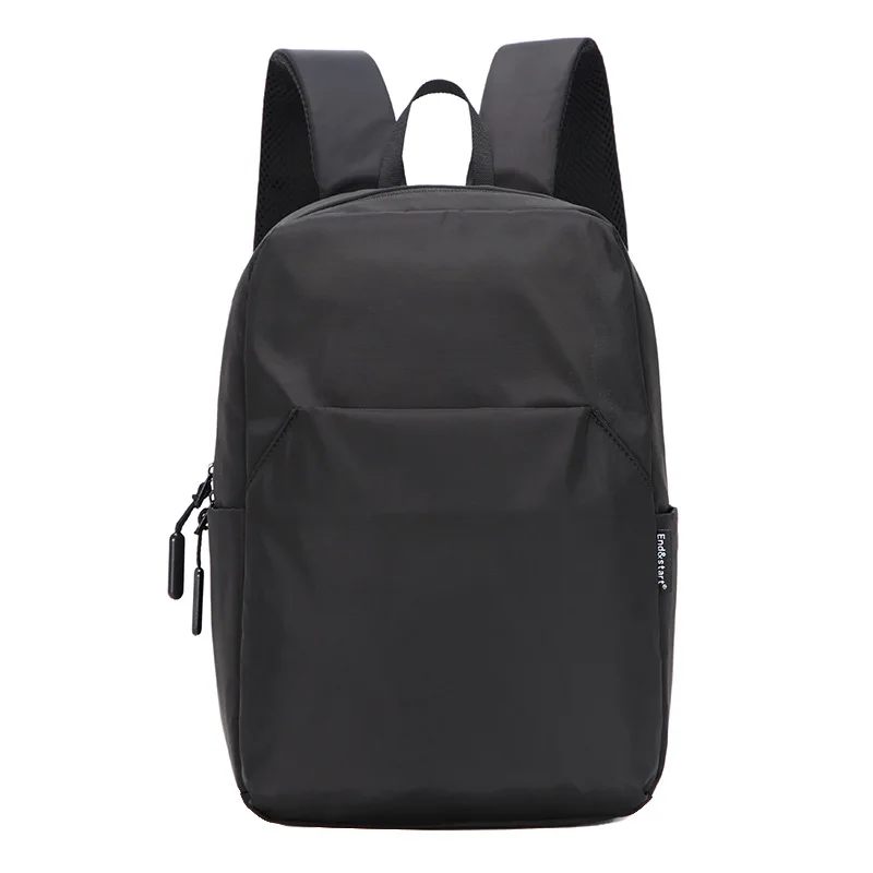 Mini mochila de lona negra para hombre, Bolsa Escolar, pequeña, japonesa, impermeable, de viaje