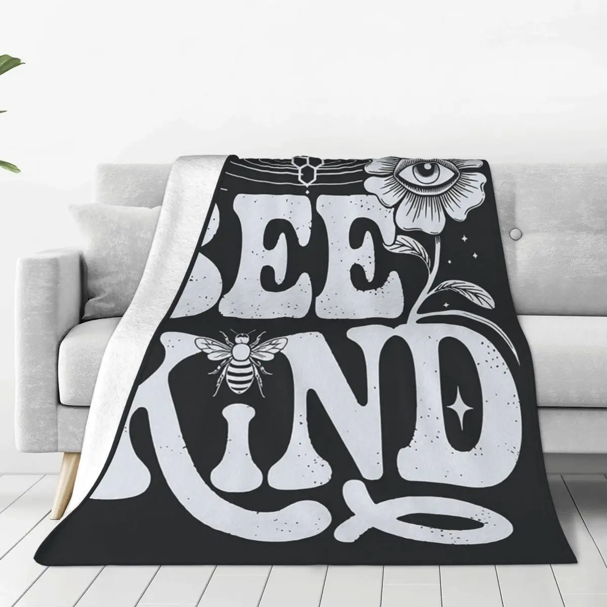 

Be Kind Indie Motivational Cosmic Connection Blankets Fleece Sofa Throw Blankets For Home Bedroom Office Throws Bedspread Quilt