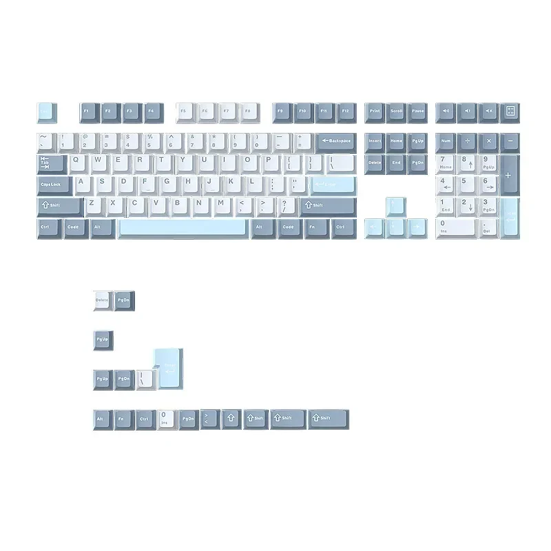 

Global PBT Double Shot Keycaps 124 Keys Set GMK Key Caps ISO Layout For Mechanical Gaming Keyboard MX Blue Switch Wooting 75