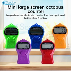 1pcs Set Mini Stitch Marker And Row Finger Octopus Counter LCD Electronic Digital Tally Counter by BeBosLook 0-99999 Display