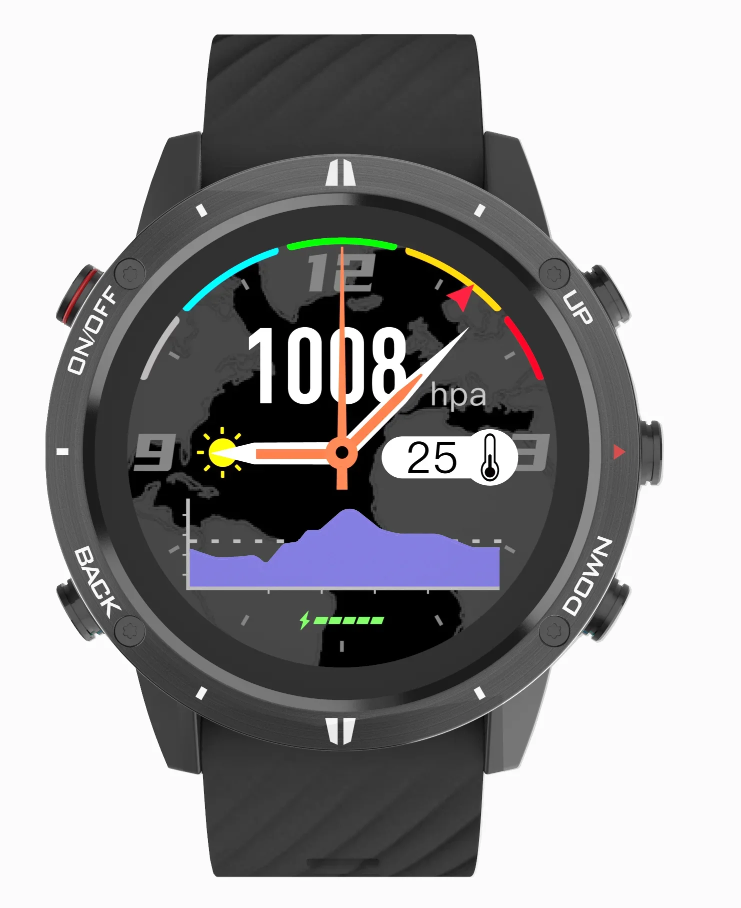 Outdoor Multifunctional Beidou GPS Positioning Running Speed Heart Rate Waterproof Sports Compass Air Pressure Fishing Watch