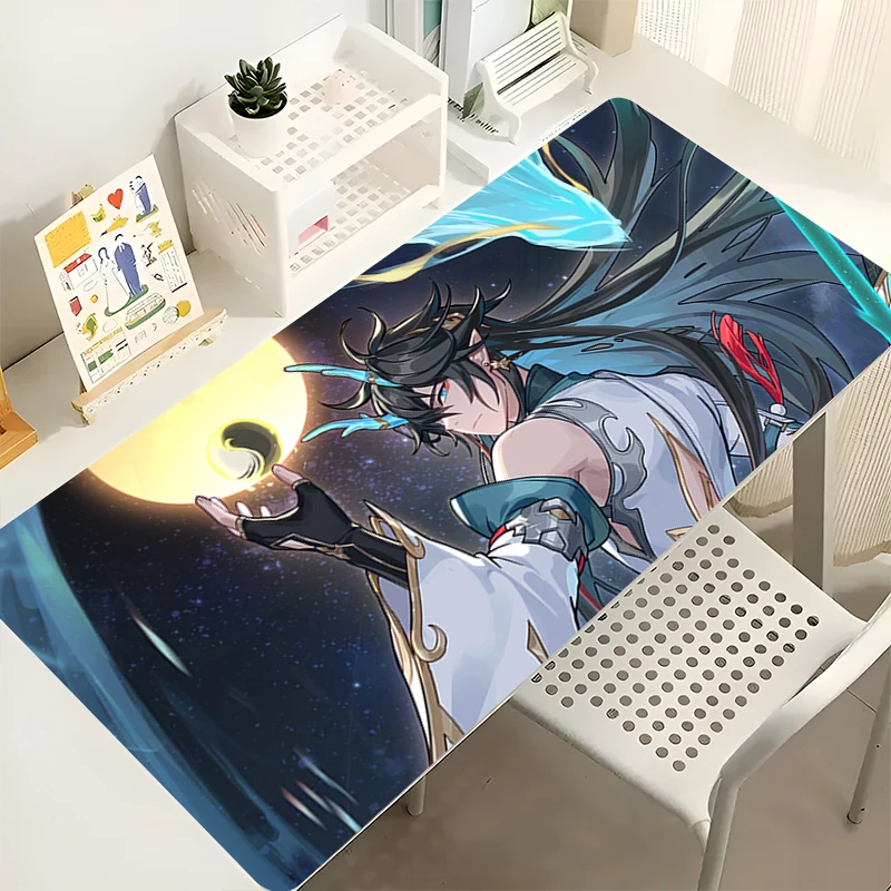 

Mousepad H-honkai Star Rail Dan Heng Computer Gaming Accessories Keyboard Pad Office Rubber Mouse Pad Decoracion Desk Mouse Mat