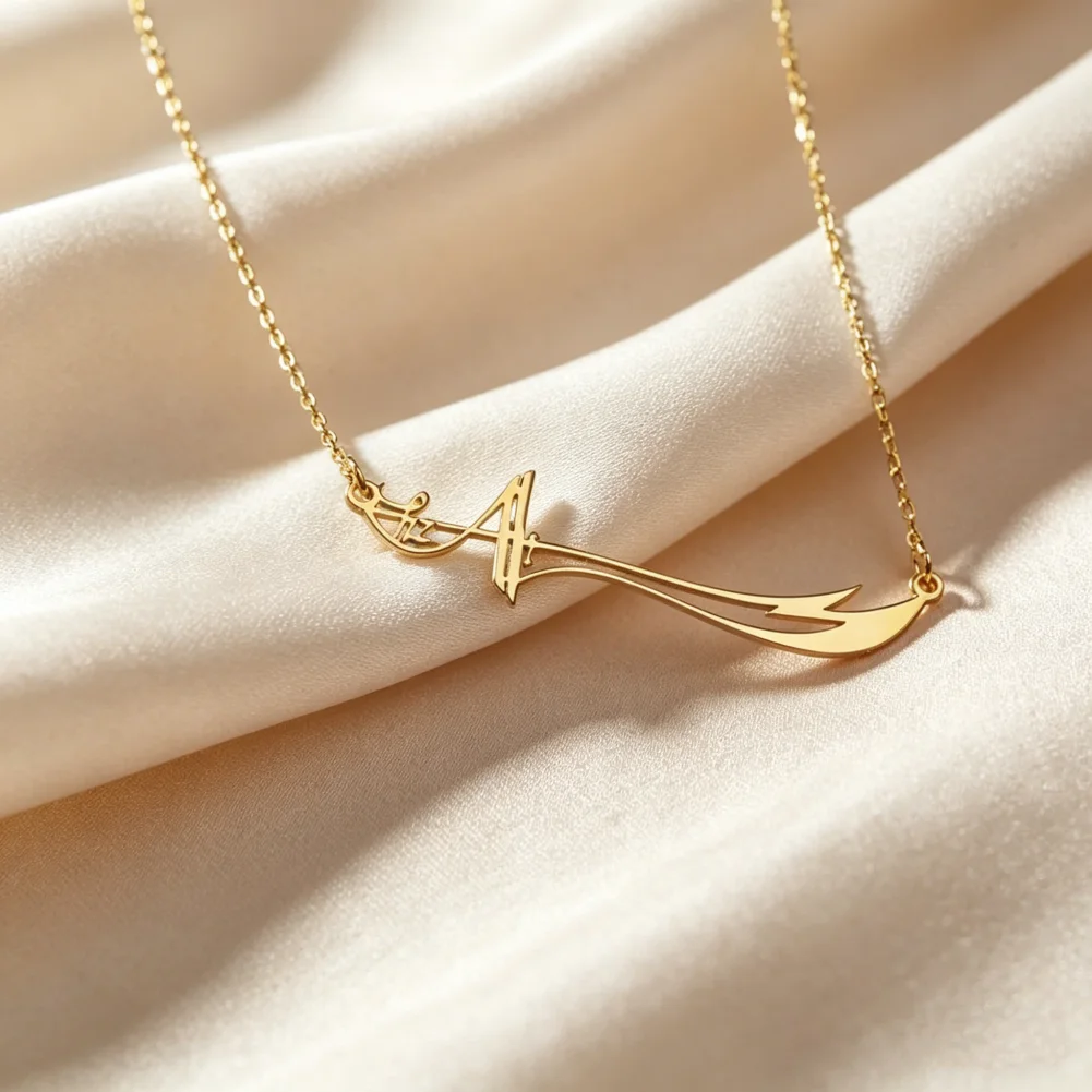 Zulfiqar Necklace Sword Pendant Gold Color Zulfikar Pendant Spiritual Islamic Jewelry Symbol Of Strength Faith Gift For Him_voghion.com