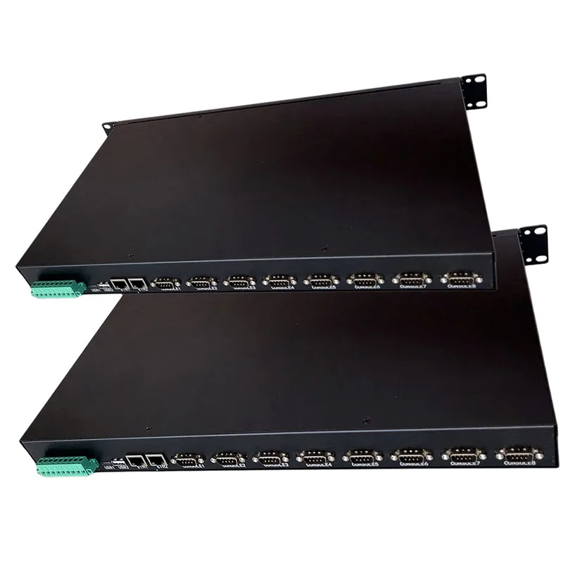 USB 8-channel RS485 Serial Port + 2-port Ethernet Hub-Industrial-grade Multi-protocol Expansion Concentrator JQ-87UE (Up 128