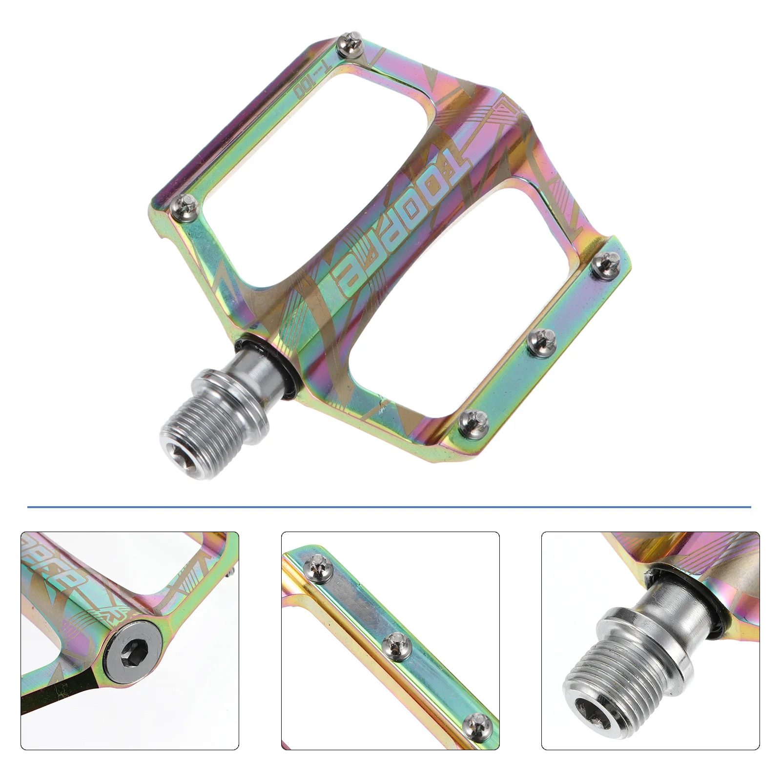 2Pcs Sturdy Bike Pedal Wind Rain Resistant Lightweight Easy Pedaling Cycling Treadle Bike Pedal Bearing Treadle