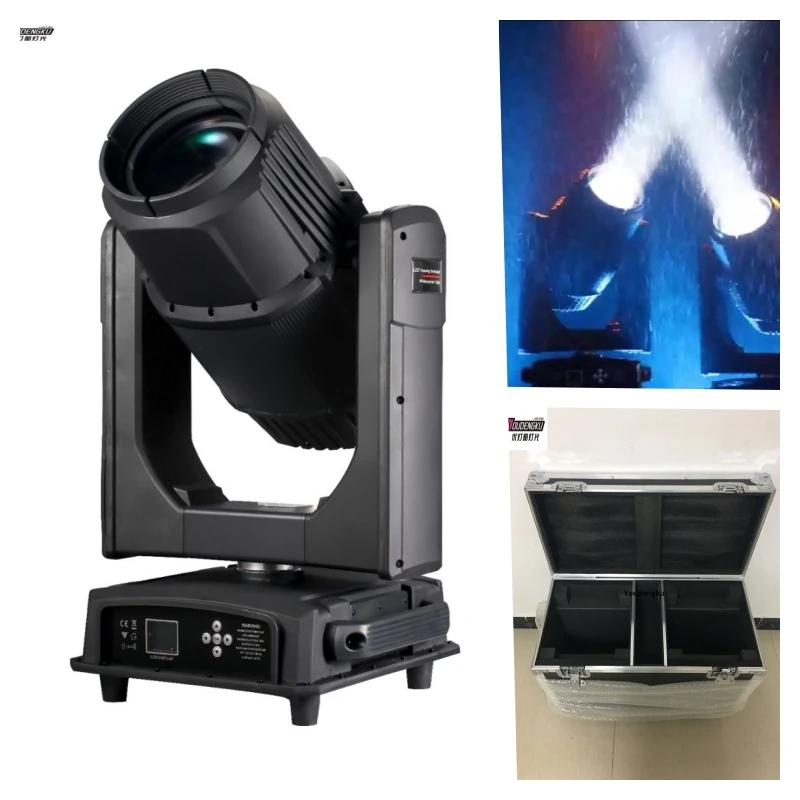 

2 штуки световых приборов для диджеев с кейсом для транспортировки, IP65, уличные гобо-прожекторы, светодиодные вращающиеся головы-прожекторы 500 Вт, светодиодные бим-прожекторы.