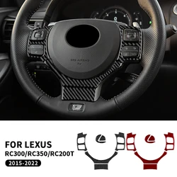 Real Soft Carbon Fiber For Lexus RC300 RC350 RC200T 2015 2016 2017 2018 2019 2021 2022 2023 2024 2025 Steering Wheel Sticker