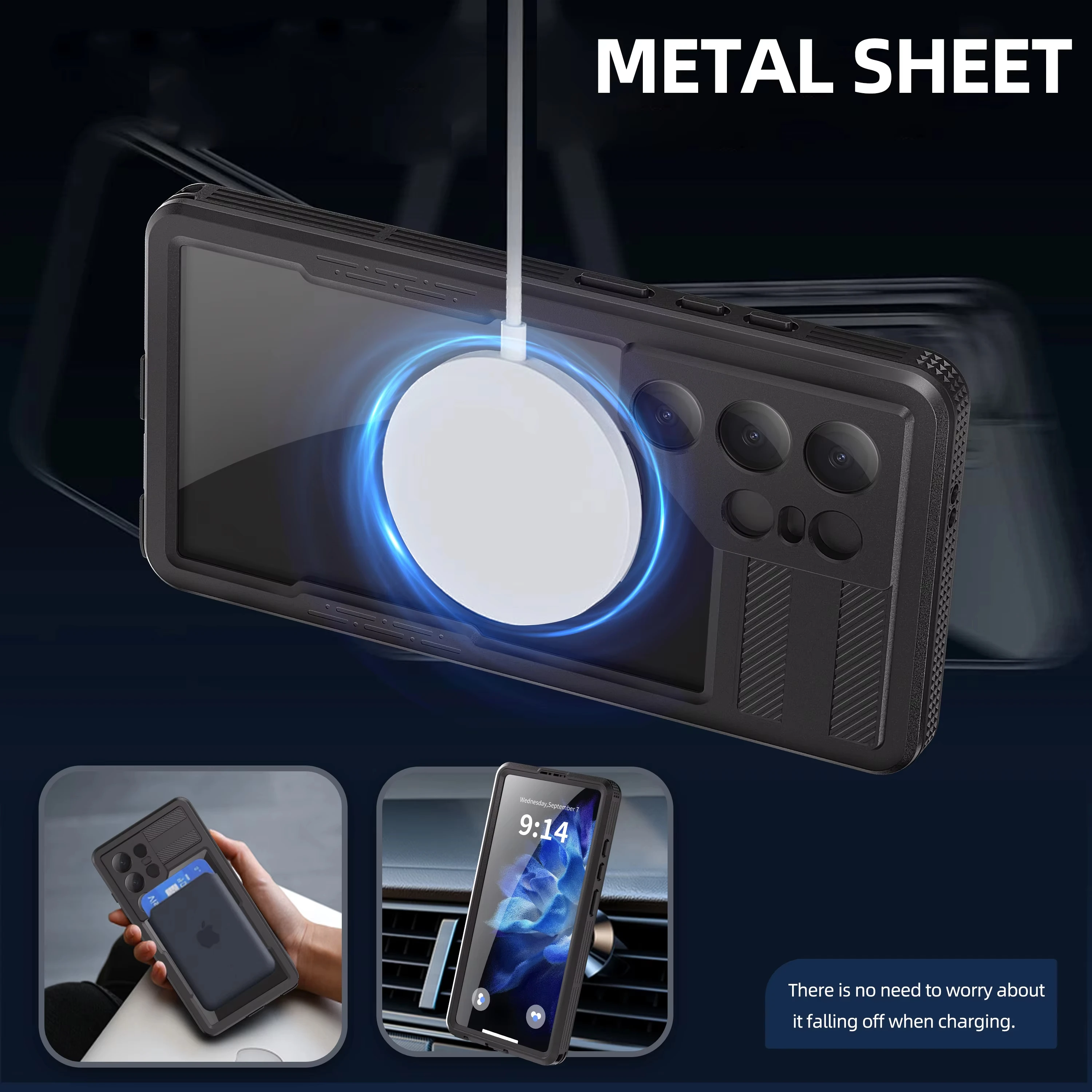For Galaxy S25 S24 Ultra Plus Waterproof Shockproof Dustproof IP68 Underwater Built Screen Protector Anti-Scratch 360 Cover - Image 6