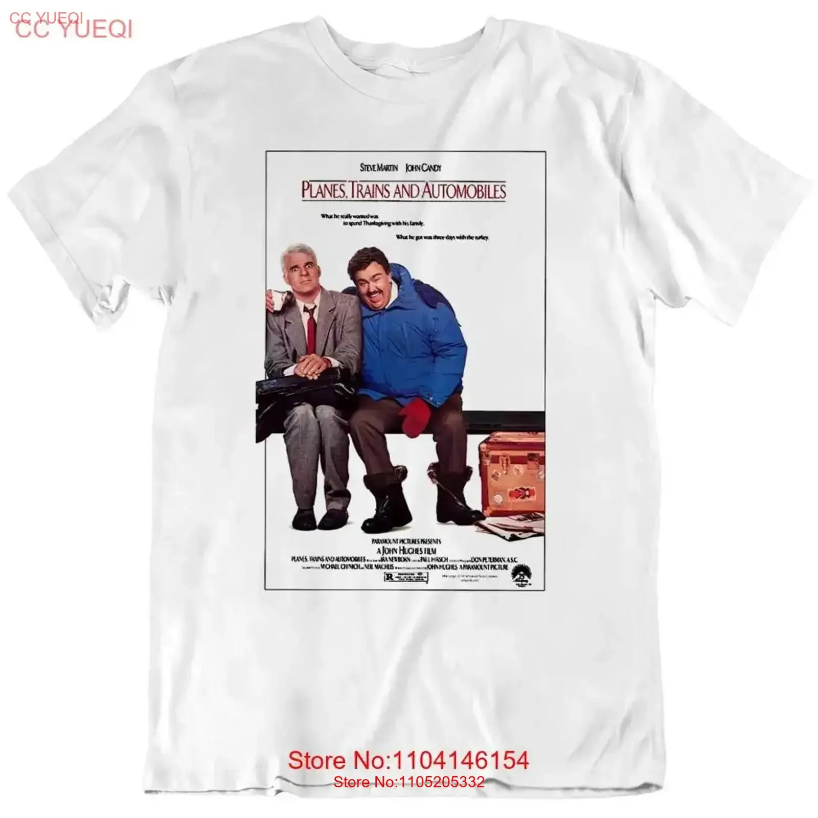 80's Movie Planes Trains and Automobiles Retro Poster T Shirt vintage Washed Soft Versatile Top For Everyday Wear Breathable