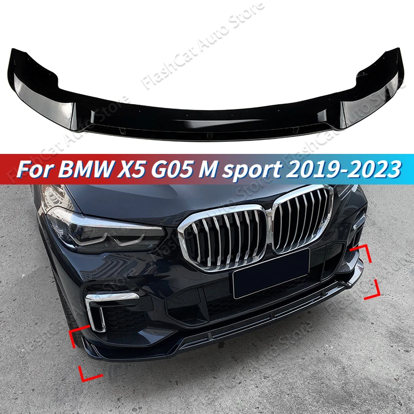 

Car Front Bumper Splitter Lip Diffuser For BMW X5 G05 M Sport 2018-2022 Body Kit Spoiler Guard Body Kit Cover Tuning Gloss Black