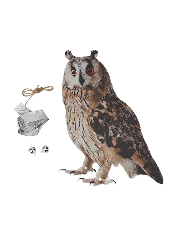 Lifelike Acrylic Owl Decoy for Bird Control Convenient Installation Realistic Design Attractive Decoration for Outdoor Spaces