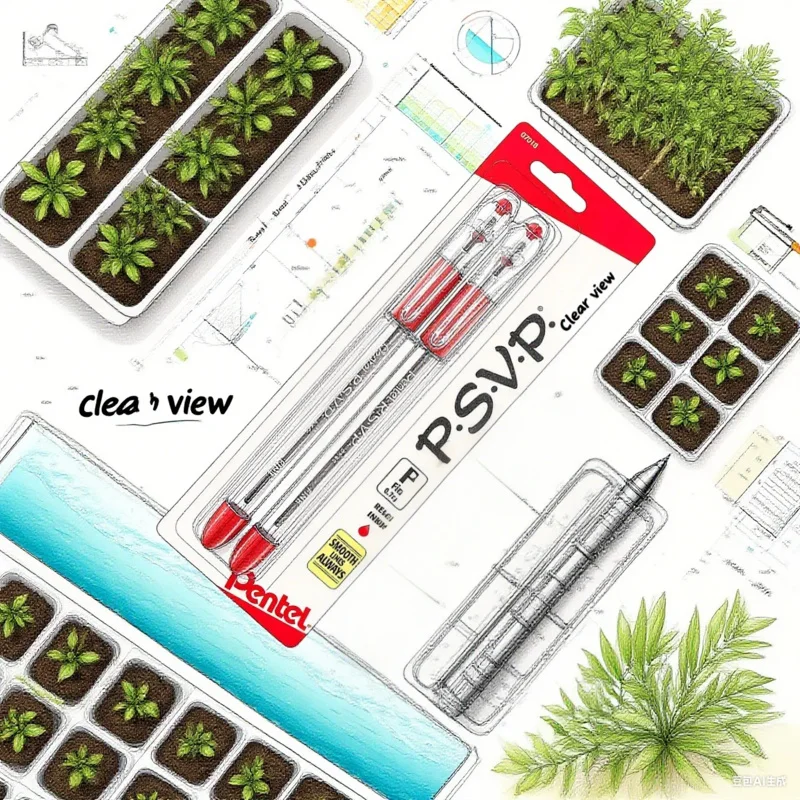 Fine Line Ball Pen 0.7mm: 2-with Vivid Red Ink Cartridge