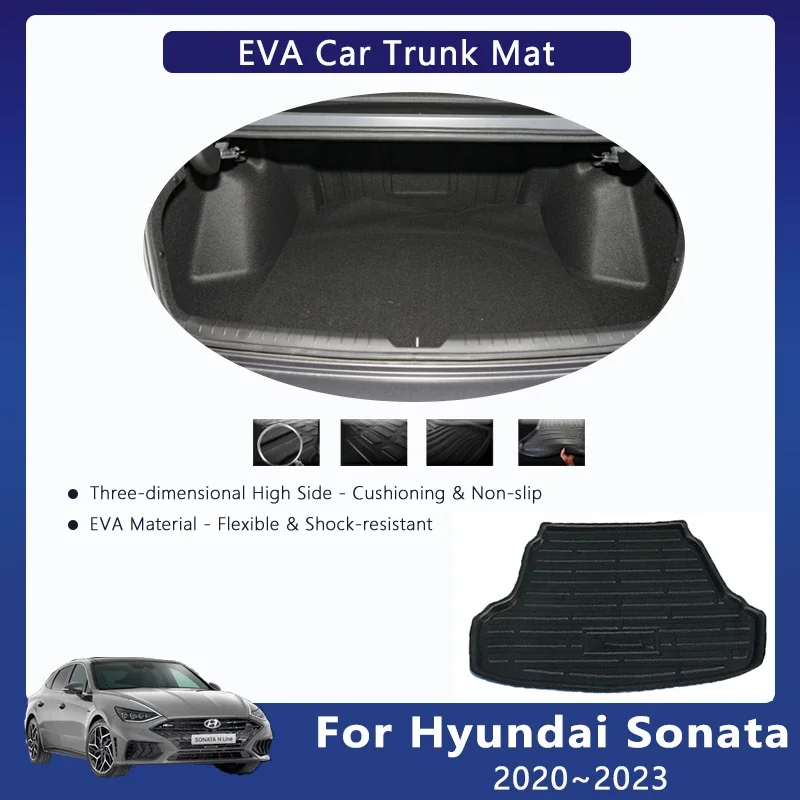 

Car EVA Rear Trunk Mat For Hyundai Sonata DN8 2020 2021 2022 2023 Waterproof Trunk Storage Pad Cargo Carpet Rug Auto Accessories