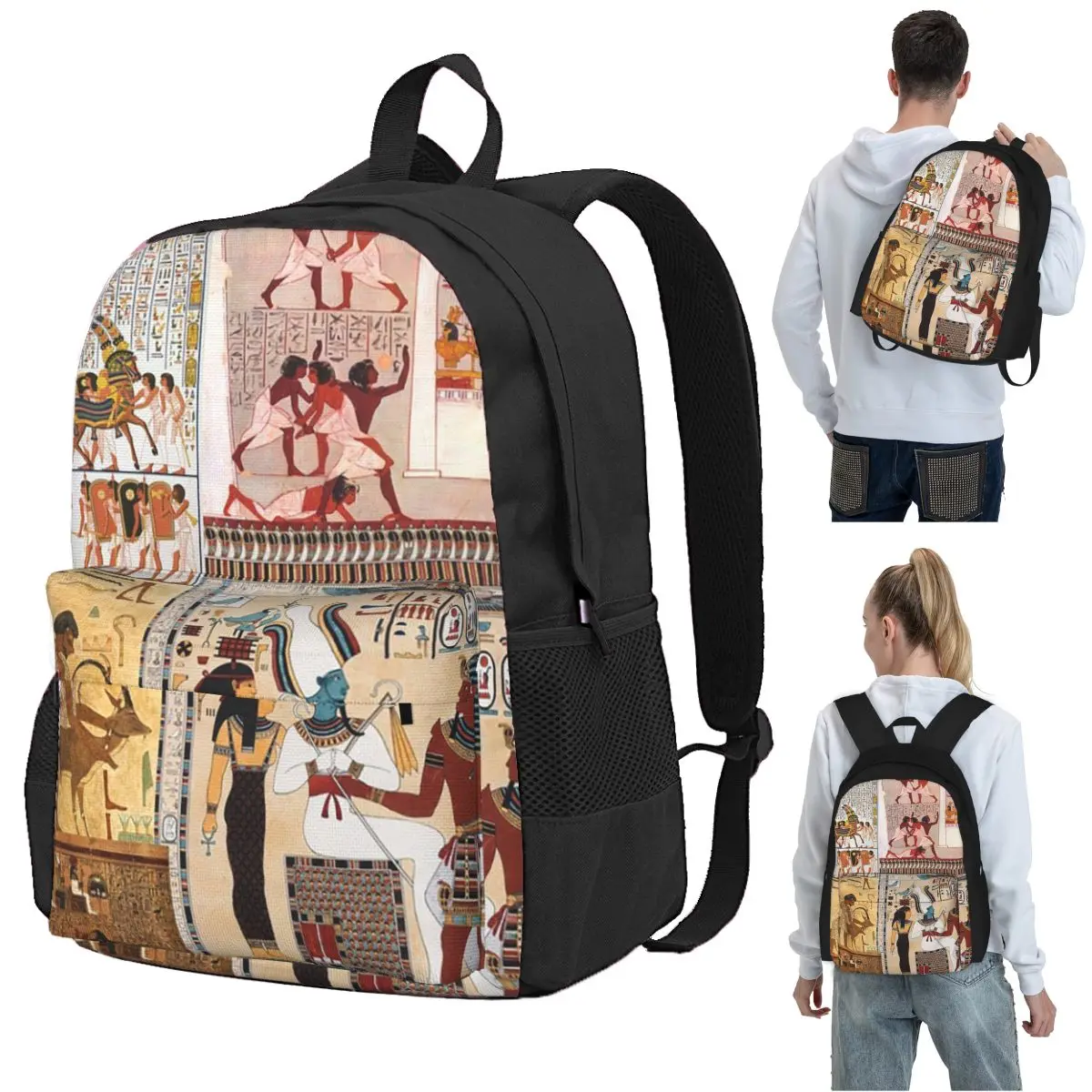 

Ancient Egypt Reliefs In Tomb Backpack Student BookBag Children School Bag Laptop Shoulder Bags for Boys Girls