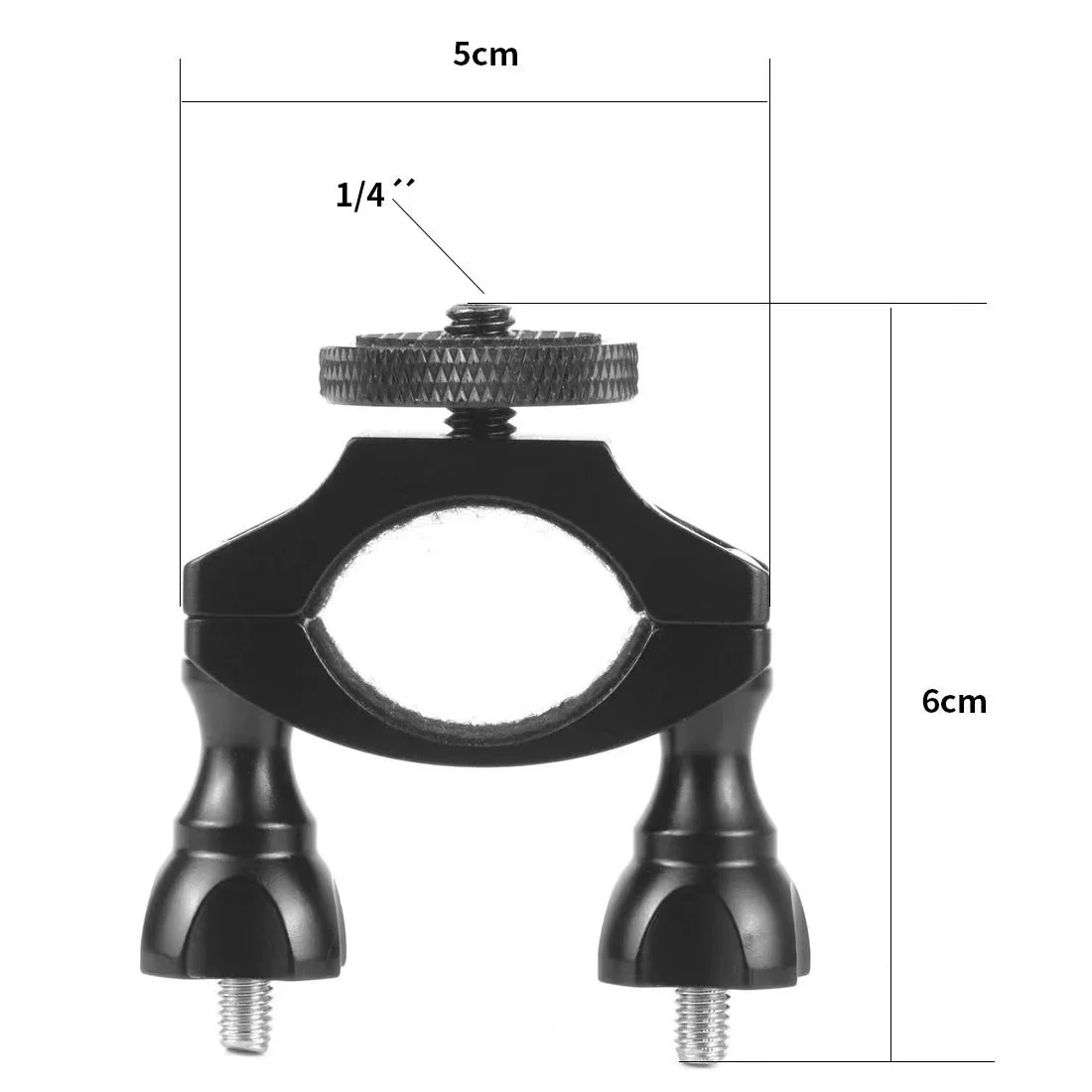 CJSM-CJ17 GoPro accessori in metallo 1/4 adattatore a vite Action Camera Phone Bike clip Bike clip gear stand