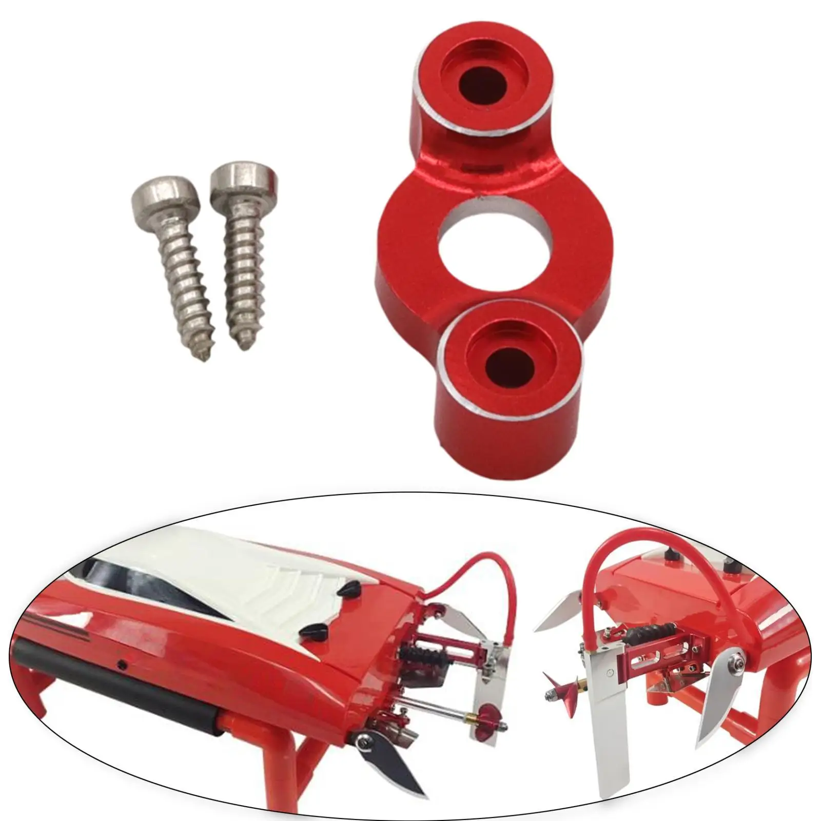 

RC Speedboat Shaft Mount Sturdy Easy Installation Metal Steering Rudder