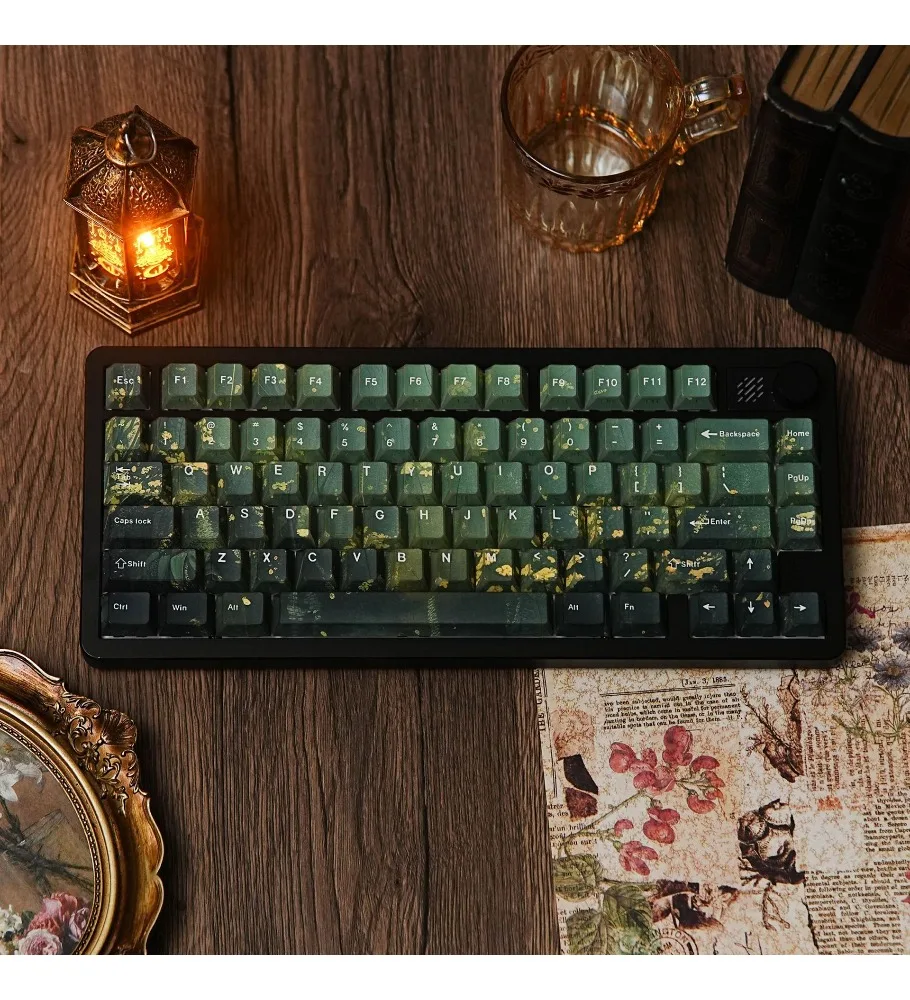 Midsummer folding keycapsadvanced senseangular double-engraved light transmission Pbt thermal sublimationhigh value