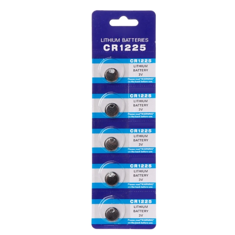 5Pcs/Set 3V CR1225 CR2016 Cell Coin Lithium Button Batteries for Watch Computer LED Light Toy