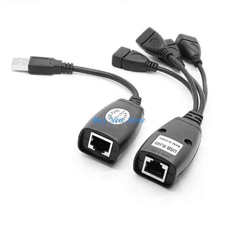 

20ce 4port USB над Cat6 Cable USB в Ethernet Adapter расширяет USB -сигнал до 50 метров для офисного дома Удаленный доступ