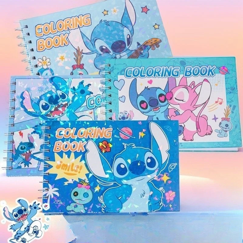 

Лило и Стич, аниме, периферийные устройства для мальчиков и девочек, книга с картинками, стежка, мультяшный узор, художественная раскраска, 50, подарок с граффити, оптовая продажа