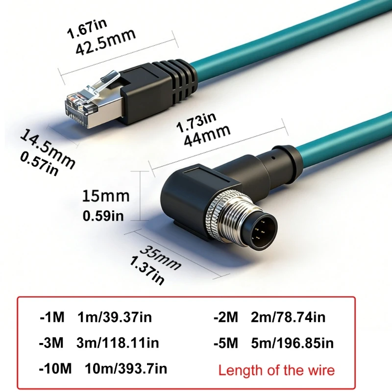 Fast Speed 8Pin to RJ45 Connector Cable for Industrial 8Pin Encoding 83CF