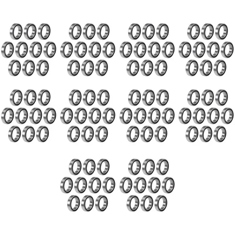 ABLQ 100PCS 6701-2RS 12X18X4 Mm Miniature Double Rubber Sealed Deep Groove Ball Bearings