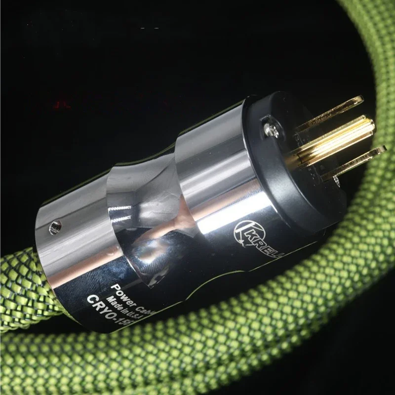 Высококачественный аудиокабель питания Krell HiFi, серебристый, смешанная медь, шнур питания переменного тока C13 Amp, вилка стандарта США и ЕС