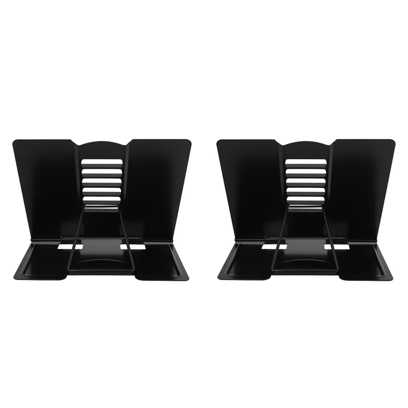 

ABWP-2X Desk Book Stand Metal Reading Rest Book Holder Angle Adjustable Stand Document Holder Sturdy Lightweight(Black)