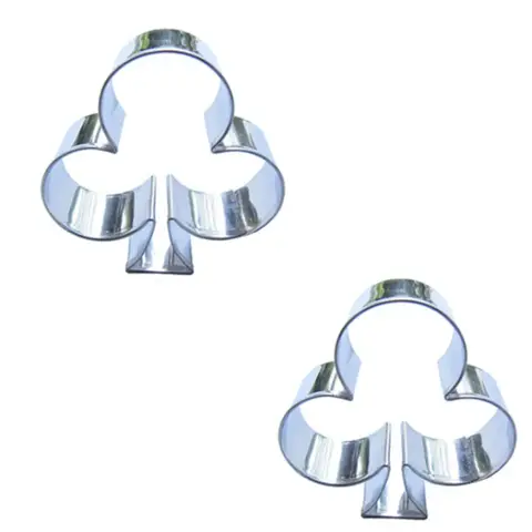 포커 매화 꽃 쿠키 커터 비스킷 엠보싱 기계, 스테인레스 스틸 페이스트리 캔디 베이킹 몰드, 케이크 장식 도구, 2 개