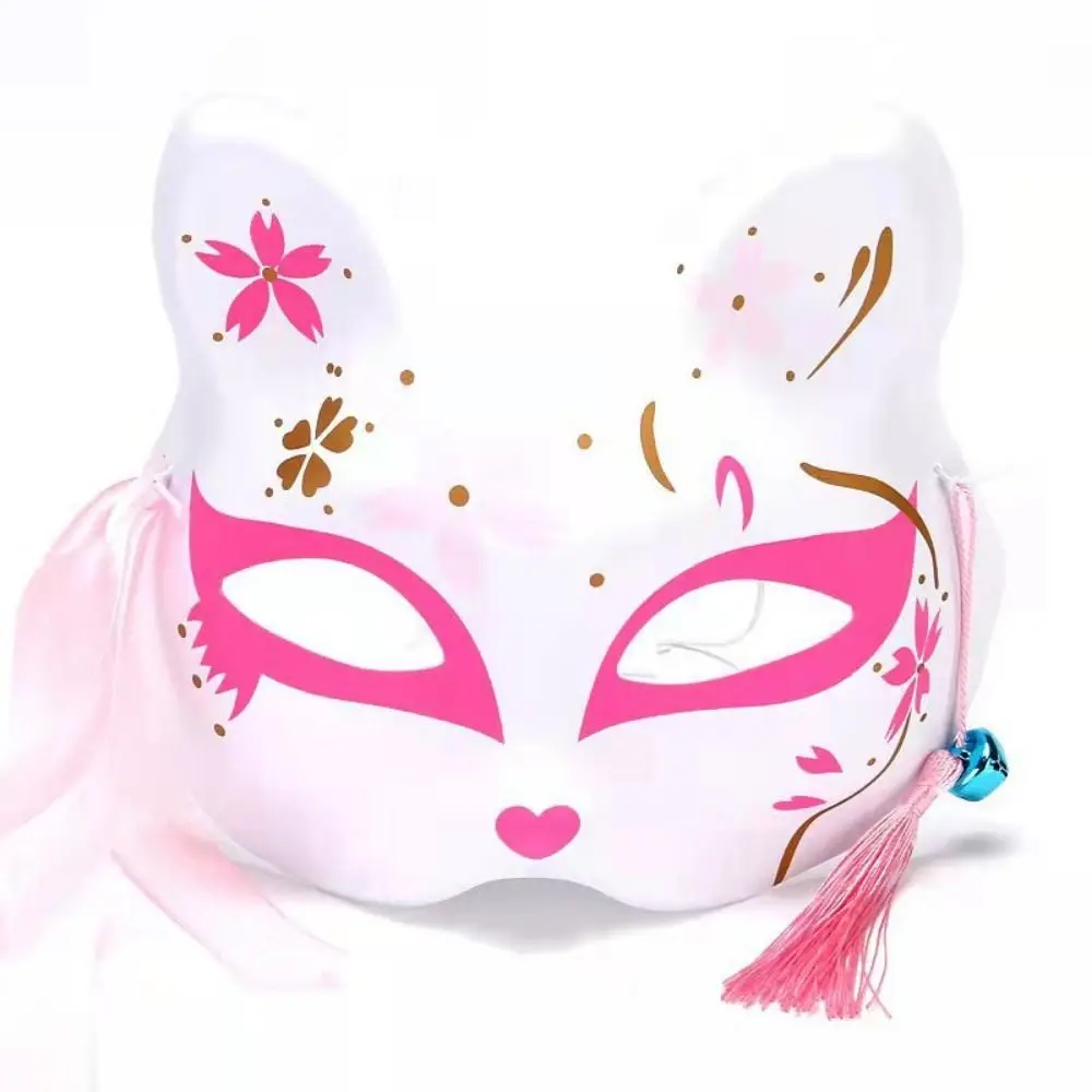 Masque portable japonais Anime enraciné, peint à la main, accessoires de fête, accessoires de cosplay exquis, mascarade Tim, 2 pièces