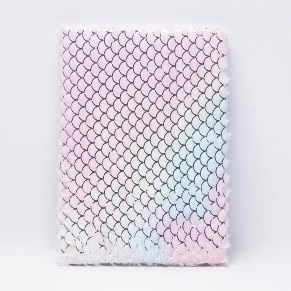 Soft Plush Material Notebook Rainbow Heart Plush Diary with Lock Embroidered Secret Journal Notebook for Girls A5 Writing