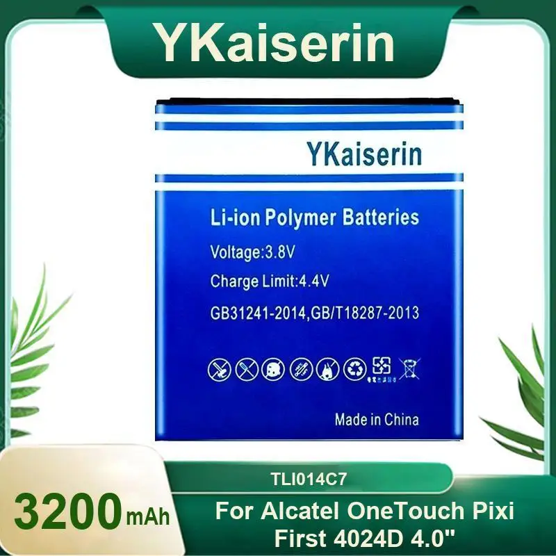 

Аккумулятор для мобильного телефона TLI014C7 с быстрой зарядкой для Alcatel Onetouch Pixi First 4024D 4,0 дюйма, 3200 мАч