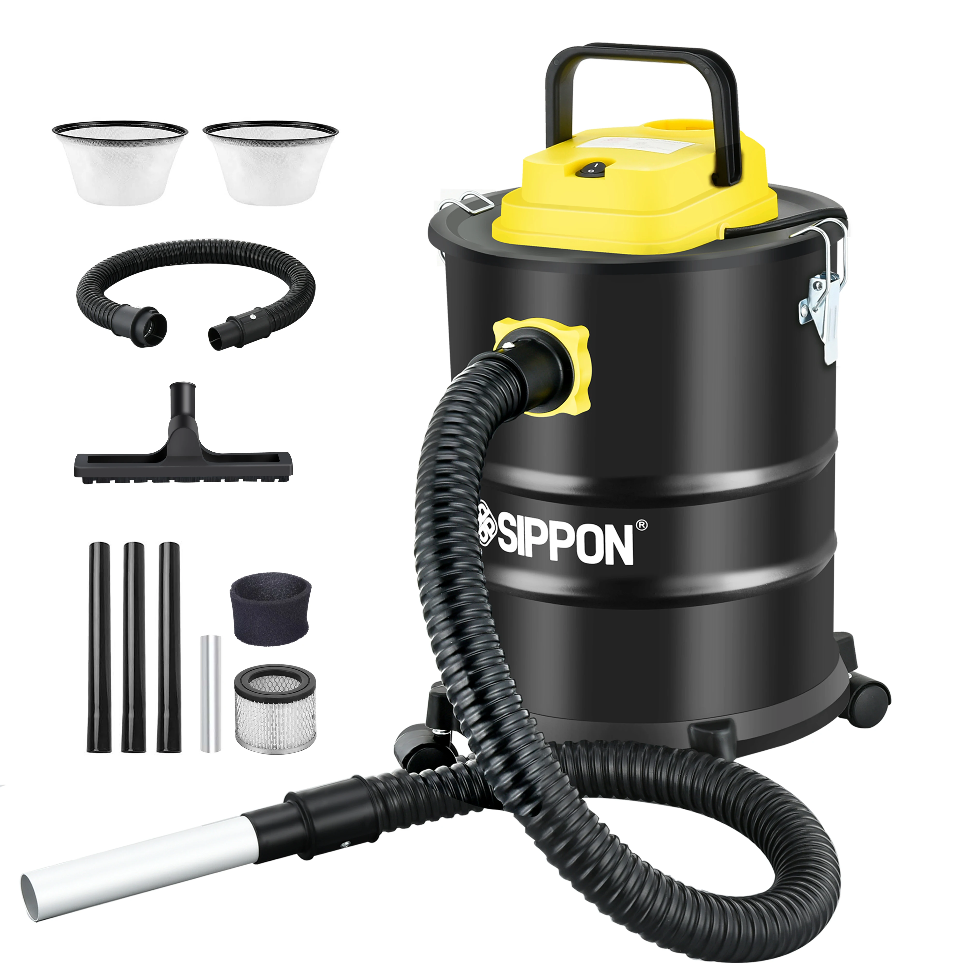 

Outdoor Silence Industrial Vacuum Cleaner Hand Held Ash Vacuum Cleaner 15L 1000W Ash Electric Dry Machine for Cylinder with Bag