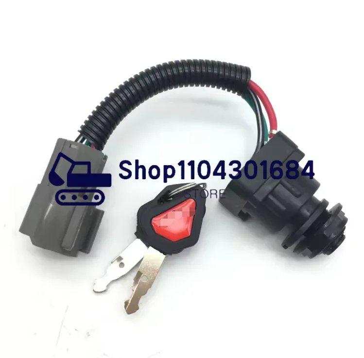 Excavator Parts Kubota U20 U25 U15 U30 Kx155 163 175 Excavator Universal Ignition Switch Ignition Lock Key Start Switch Lock