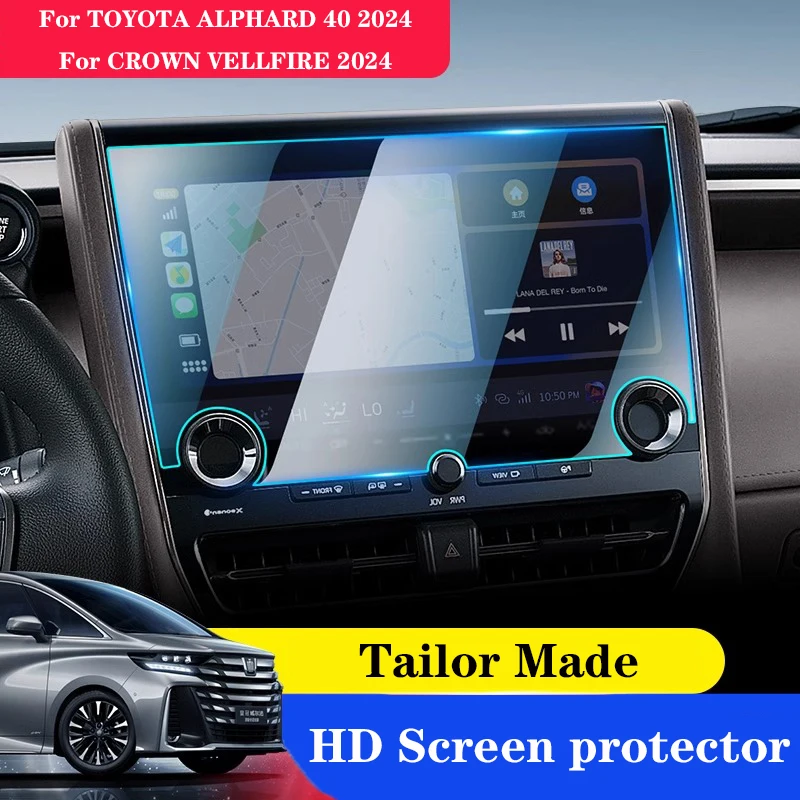 For CROWN VELLFIRE 2024 HD Tempered Glass Navigation Screen Protector For TOYOTA ALPHARD 40 2024 CARS Instrument Car Supplies