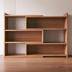 Library Scalable Bookcases Wooden Standing Student Simple Plant Elegant Corner Open Bookshelf Makeup Estanteria Nordic Furniture