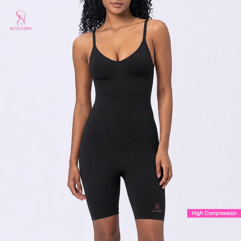 High Compression Women Summer Short Jumpsuits Romper Shapewear Bodysuit Seamless Body Shaper Tummy Control and Butt Lifter