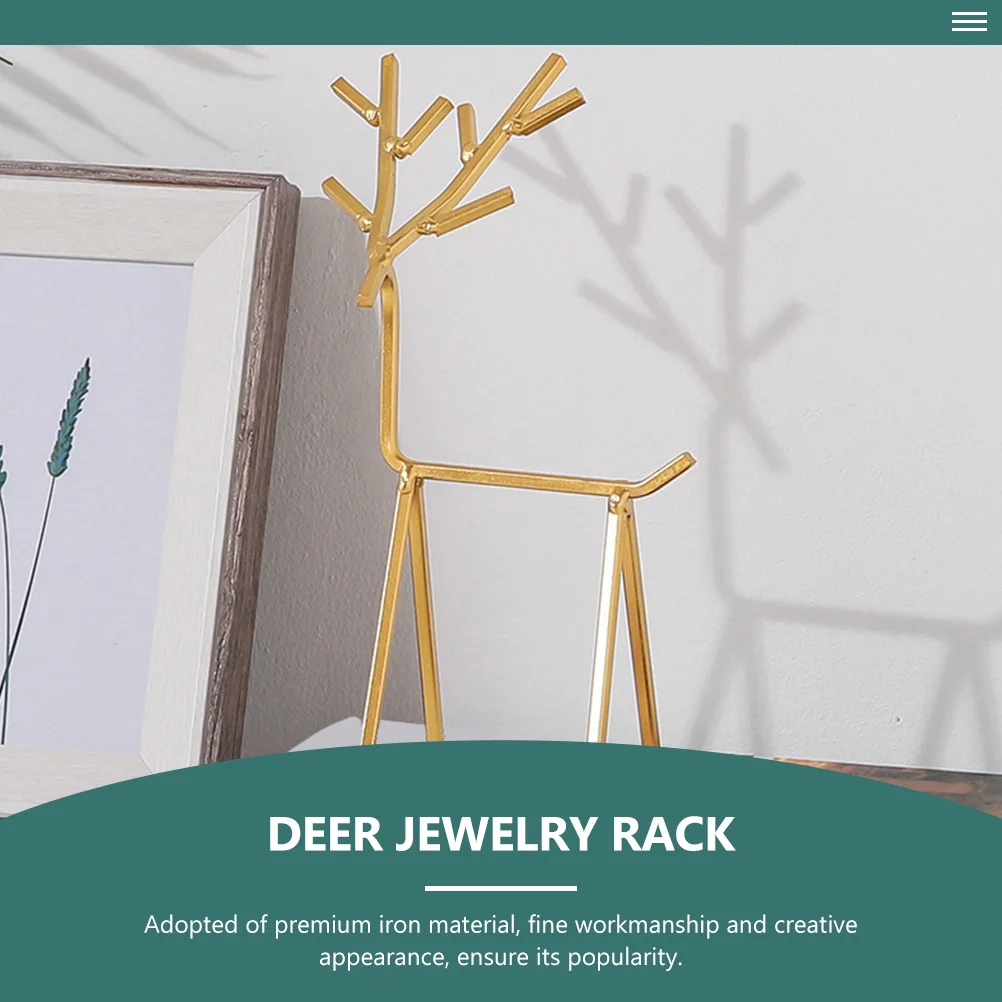 

Premium Iron Jewelry Display Rack Stylish Dressing Table Decor Organizer Stand For Necklaces Earrings Rings Display