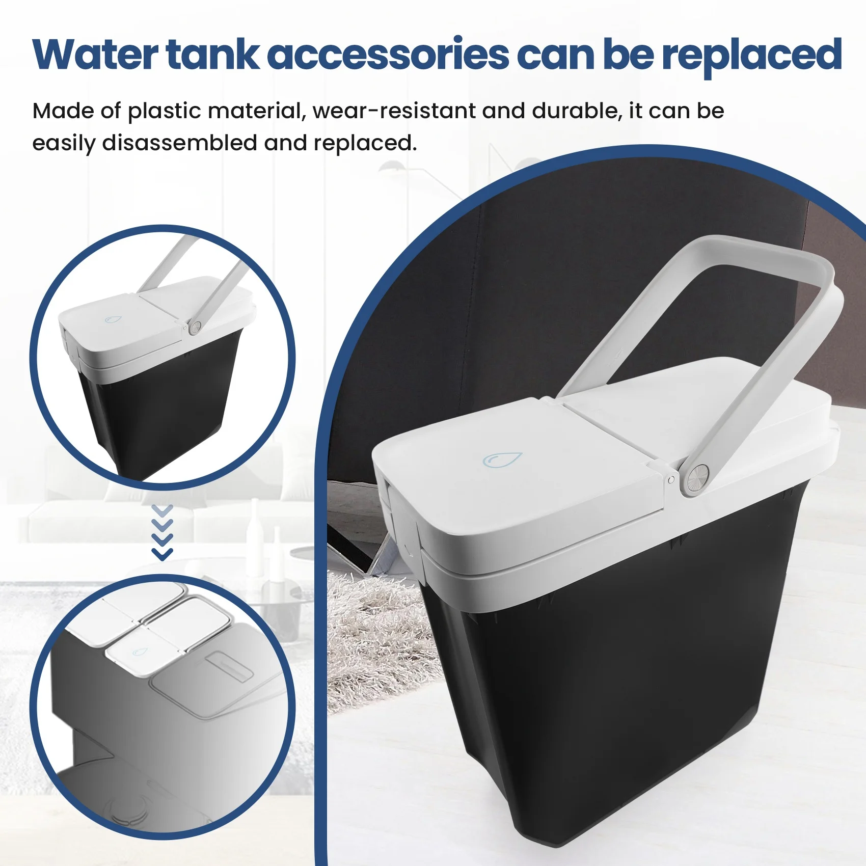 

ABJO-Clean Water Tank Dirty Water Tank Replacement For Roborock G20S/V20S Robot Vacuum Cleaner Parts Accessories