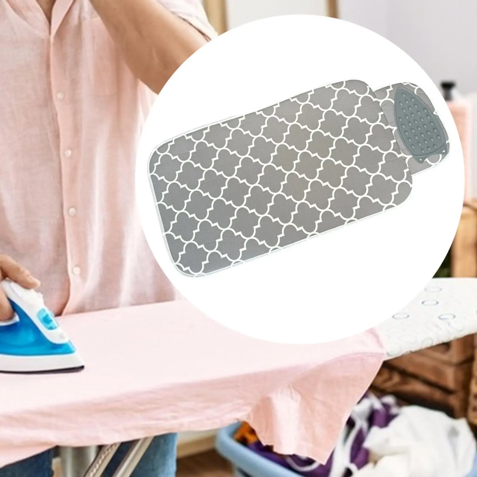 

Portable Ironing Pad Lightweight Heat Resistant Protective Iron Rest Pad