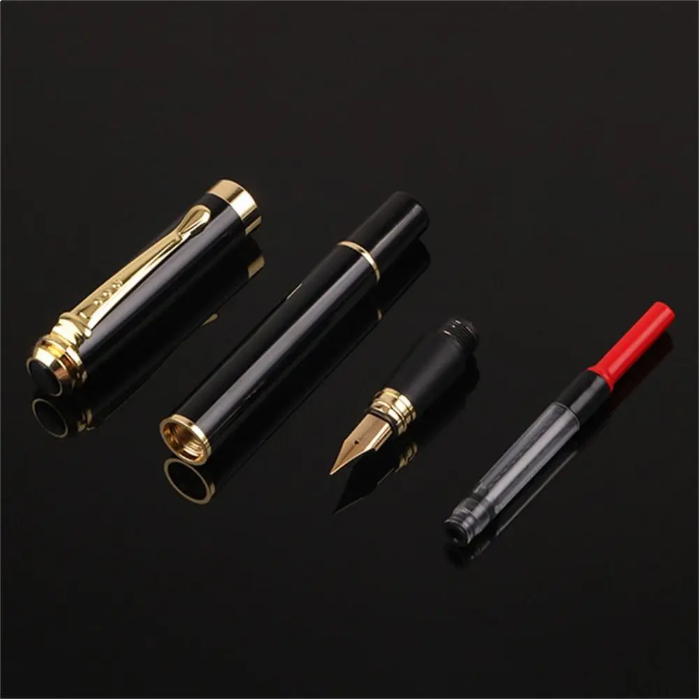 

Классическая перьевая ручка для каллиграфии, гладкое письмо, золотая отделка, деловая перьевая ручка 0,38 мм, чернильная ручка для рисования, подарочная ручка